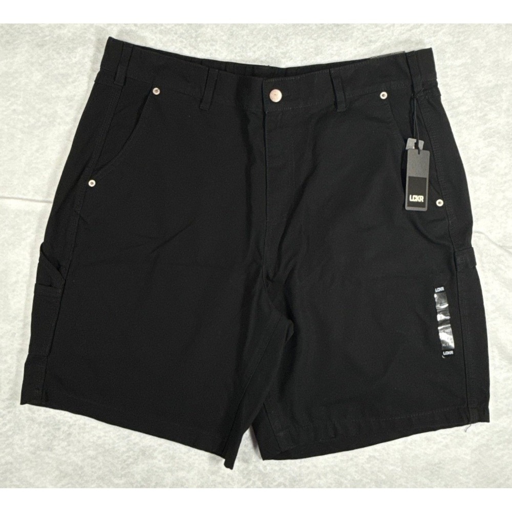 LCKR Lajoie Cargo Shorts‎ Mens XL 40-42 Black Utility Casual Stretch NWT